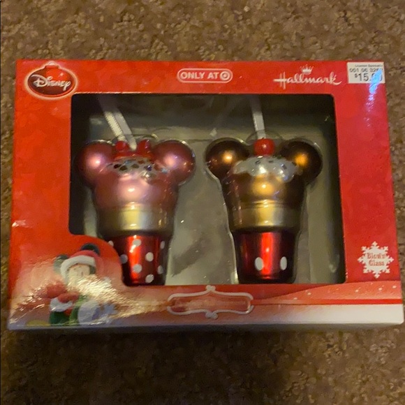 Hallmark Other - Hallmark blown glass Minnie Mickey Mouse ornament